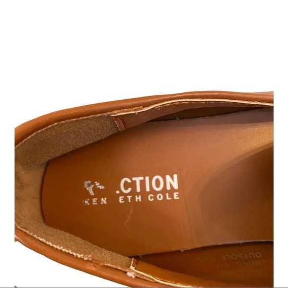 Kenneth Cole Reaction camel cognac loafers flat shoes SIZE 9 NWT - Picture 7 of 8